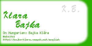 klara bajka business card